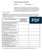 Operating Room Cleaning Checklist