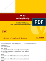 EE 533 Verilog Design: Siddharth Bhargav