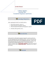 College Algebra Tutorial 54D: Geometric Sequences and Series