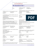 GK Questions Set 1: General Knowledge Questions and Answers