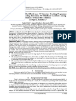 A Study To Assess The Effectiveness of Structure Teaching Programme On Knowledge Regarding Prevention of Childhood Accidents Among Mothers of Under Five Children at Piparia, Vadodara.