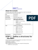 STEP 1 - Define A Structures For The BAPI