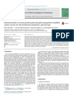 Characterisation of Screen-Printed Gold and Gold Nanoparticle-Modified Carbon Sensors by Electrochemical Impedance Spectros