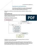 Clothing Materials and Classifications 