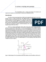 Compressible Flow Across A Varying Area Passage