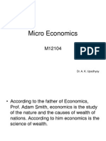 Micro Economics: Dr. A. K. Upadhyay