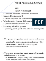 Ch. 6. Microbial Nutrition & Growth