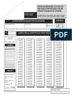 Test-Drill Examination Answer Sheet