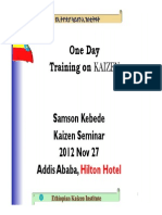 One Day Training On KAIZEN: Hilton Hotel