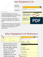 Customer Equipment List