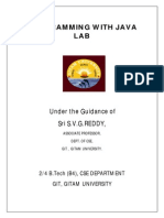 Java Programming Lab Manual