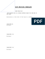 Script Writing Template