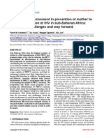 Male Partner Involvement in Prevention of Mother To Child Transmission of HIV in Sub-Saharan Africa: Successes, Challenges and Way Forward