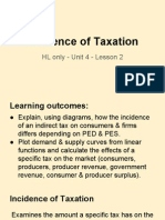 Unit 4 - Lesson 2 Incidence of Taxation