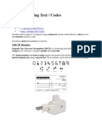 Input - Reading Text / Codes