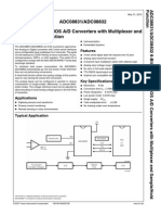 ADC08831/ADC08832 8-Bit Serial I/O CMOS A/D Converters With Multiplexer and Sample/Hold Function