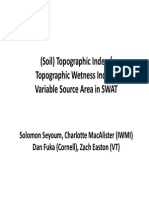 (Soil) Topographic Index / Topographic Wetness Index / Variable Source Area in SWAT