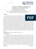 Determinants of Financial Performance of Microfinance Institutions in Kenya: A Case of Microfinance Institutions in Nakuru Town