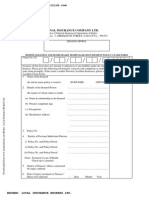 National Insurance Mediclaim Claim Form