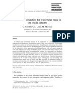 2001 - G.ciardelli - Membrane Separation For Wastewater Reuse in The Textile Industry