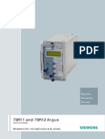 7SR11 and 7SR12 Argus Catalogue Sheet - IEC61850