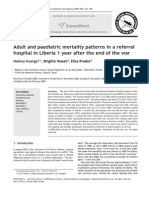 Epi.2009.Huerga - transRoyalSocTropMedHyg.adult and Paediatric Mortality Patterns in A Referral Hospital in Liberia 1 Year After The End of The War