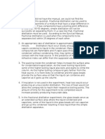 Post Lab Questions For Fractional Distillation