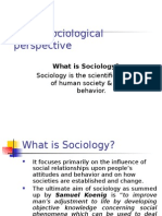 Lecture # 1 Sociological Perspective