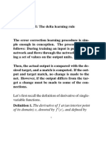 Gradient Maths - Step by Step Delta Rule PDF