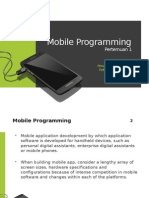 Mobile Programming