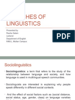 Branches of Linguistics