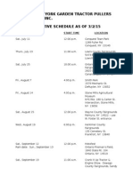 2015 Tentative Schedule