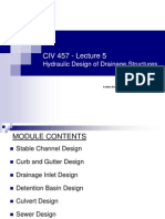 Lecture 4 Hydraulic Design of Drainage Structures