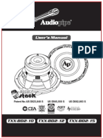 AudioPipe TXXbd215 Users Manual