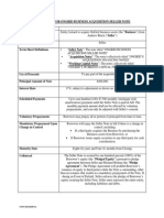 Term Sheet For Ongrid Seller Note