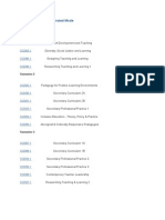 Format For Masters Teaching