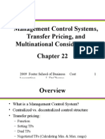 Management Control Systems, Transfer Pricing, and Multinational Considerations 22