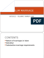 Muslim Marriage: Uif2612 - Islamic Family Law