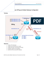 Chapter 1 Lab 1-1, Basic Ripng and Default Gateway Configuration