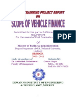 Scope of Vehicle Finance