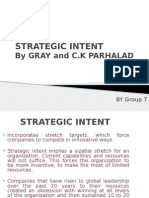 Strategic Intent: by Gray and C.K Parhalad