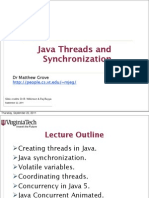 Java Threads and Synchronization: DR Matthew Grove