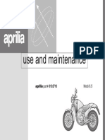 Aprilia Moto 6.5 1995 Owner's Manual English