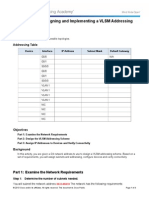 9.2.1.5 Packet Tracer - Designing and Implementing A VLSM Addressing Scheme Instruct