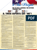 Do You Have To File A File A Federal Tax Return or Pay An Income Tax? These Experts Say "No"!