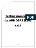 Testing Procedure For DEF REL 505