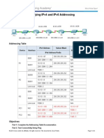 8.3.2.5 Packet Tracer - Verifying IPv4 and IPv6 Addressing Instructions