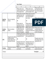 Paragraph Rubric