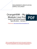 SoftwareTestingHelp OrangeHRM FRS-Sample