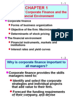 Overview of Corporate Finance and The Financial Environment